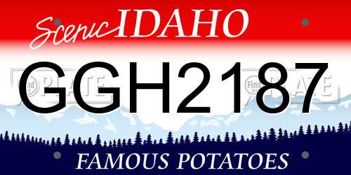 GGH2187 Idaho License Plate