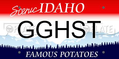 GGHST Idaho License Plate