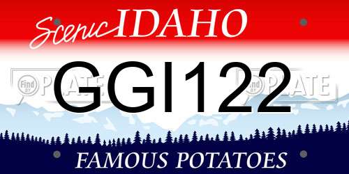 GGI122 Idaho License Plate