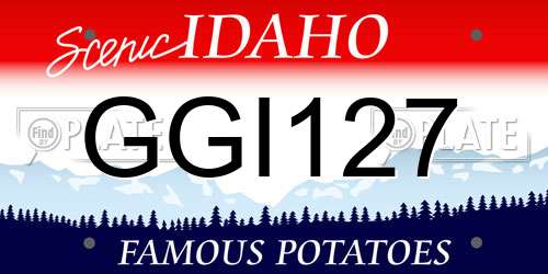 GGI127 Idaho License Plate