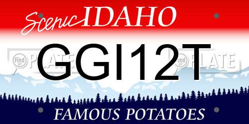GGI12T Idaho License Plate