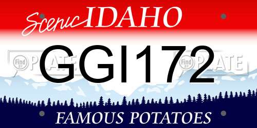 GGI172 Idaho License Plate
