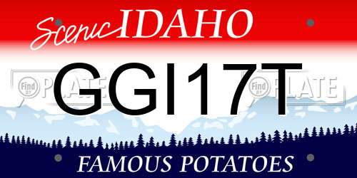 GGI17T Idaho License Plate