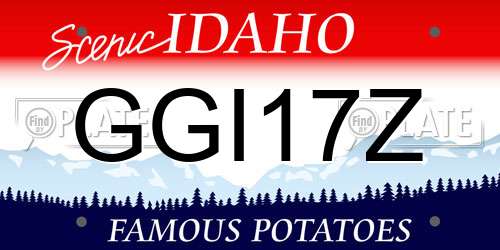 GGI17Z Idaho License Plate