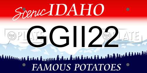 GGII22 Idaho License Plate