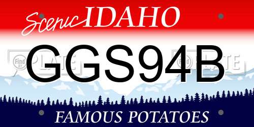 GGS94B Idaho License Plate