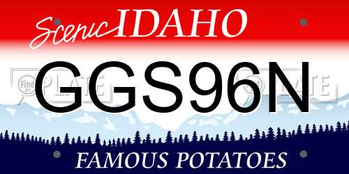 GGS96N Idaho License Plate