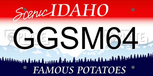 GGSM64 Idaho License Plate