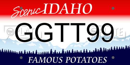 GGTT99 Idaho License Plate