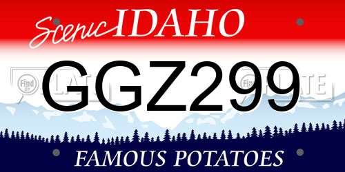 GGZ299 Idaho License Plate