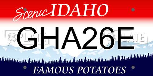 GHA26E Idaho License Plate
