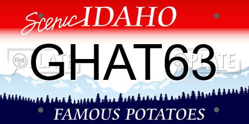 GHAT63 Idaho License Plate