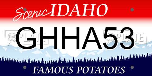GHHA53 Idaho License Plate