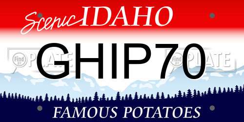 GHIP70 Idaho License Plate