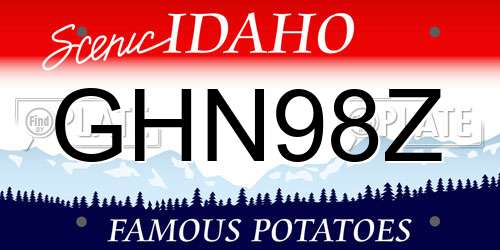 GHN98Z Idaho License Plate