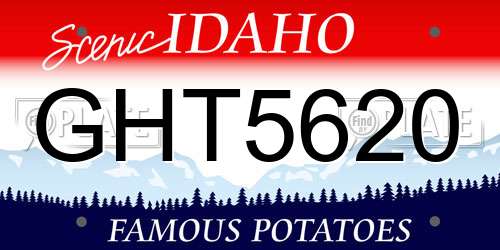 GHT5620 Idaho License Plate