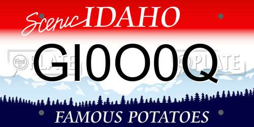 GI0O0Q Idaho License Plate