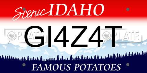 GI4Z4T Idaho License Plate