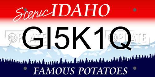 GI5K1Q Idaho License Plate
