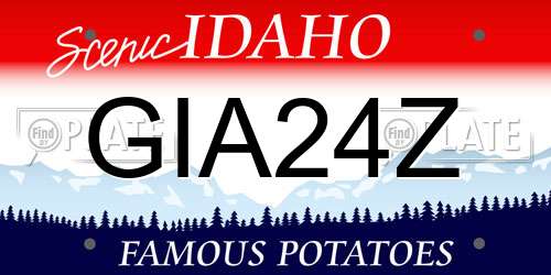 GIA24Z Idaho License Plate