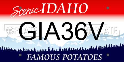 GIA36V Idaho License Plate