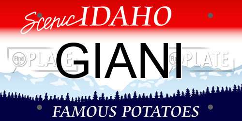 GIANI Idaho License Plate
