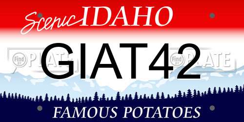 GIAT42 Idaho License Plate