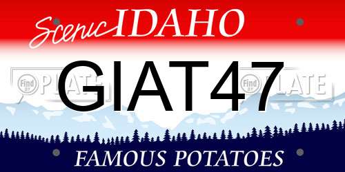 GIAT47 Idaho License Plate