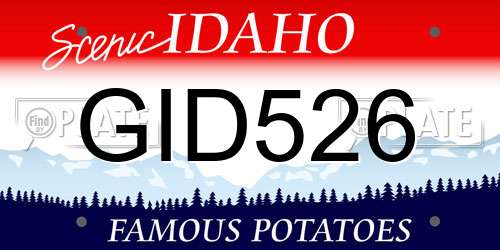 GID526 Idaho License Plate