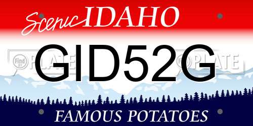 GID52G Idaho License Plate