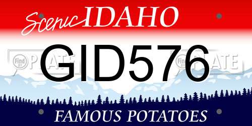 GID576 Idaho License Plate