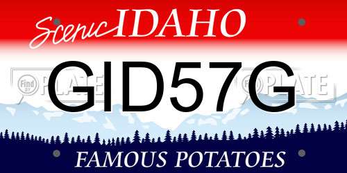 GID57G Idaho License Plate