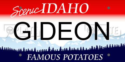 GIDEON Idaho License Plate