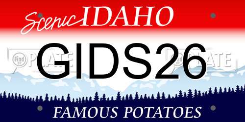 GIDS26 Idaho License Plate
