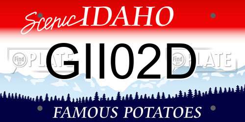 GII02D Idaho License Plate
