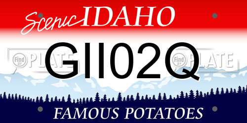 GII02Q Idaho License Plate