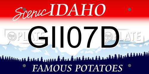 GII07D Idaho License Plate