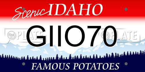 GIIO70 Idaho License Plate