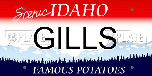 GILLS Idaho License Plate