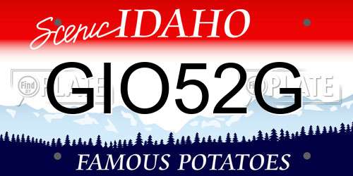 GIO52G Idaho License Plate