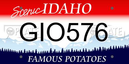 GIO576 Idaho License Plate