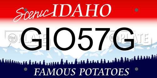 GIO57G Idaho License Plate