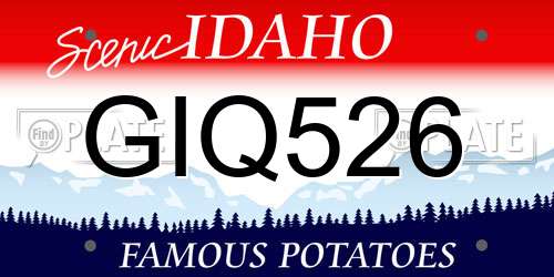 GIQ526 Idaho License Plate