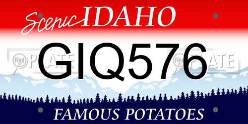 GIQ576 Idaho License Plate