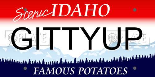 GITTYUP Idaho License Plate