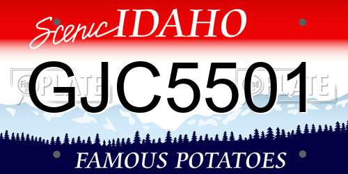 GJC5501 Idaho License Plate