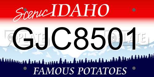 GJC8501 Idaho License Plate