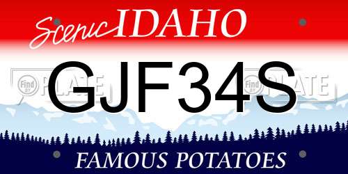 GJF34S Idaho License Plate