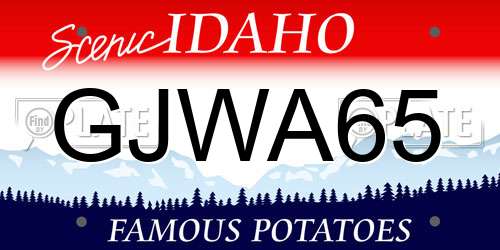 GJWA65 Idaho License Plate