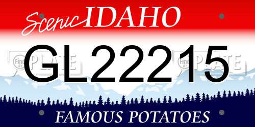 GL22215 Idaho License Plate